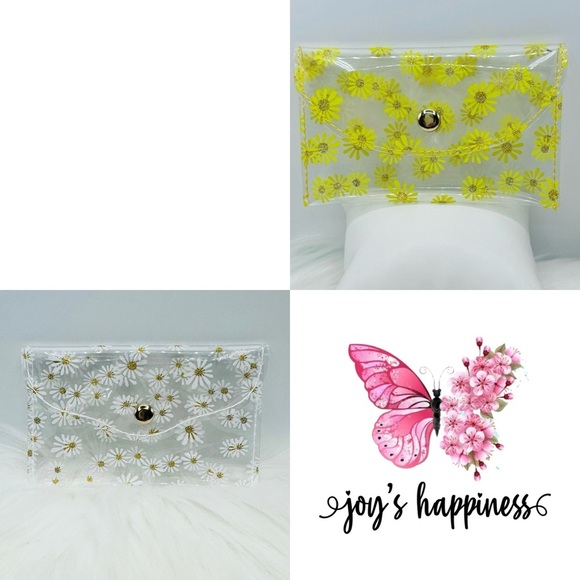 Floral Clear Card Case Wallet Bundle 2 - Picture 1 of 7